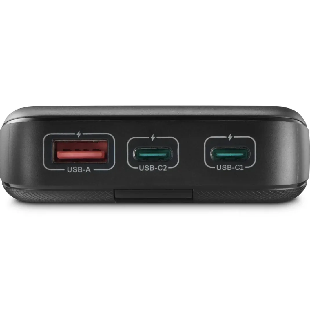 Power Pack "PD 10" 10000mAh, Ausgänge: 2x USB-C, USB-A, Schnellladen, Anth.