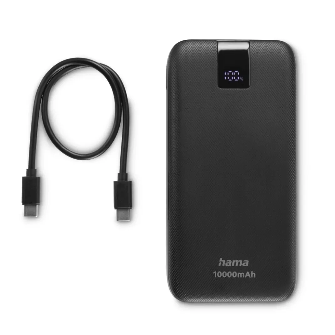 Power Pack "PD 10" 10000mAh, Ausgänge: 2x USB-C, USB-A, Schnellladen, Anth.