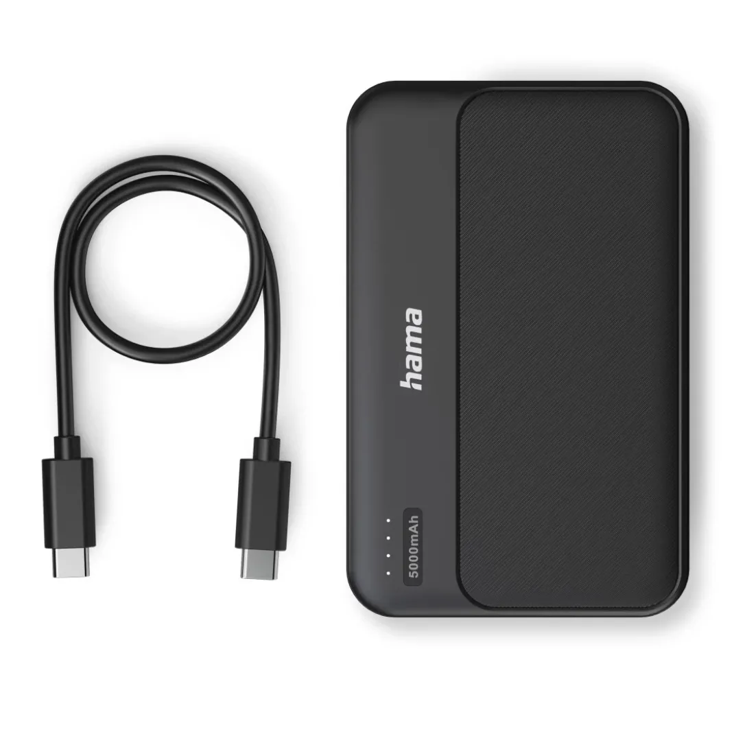 Power Pack "Pocket 5", 5000mAh, Ausgänge: 2x USB-A, Anthrazit