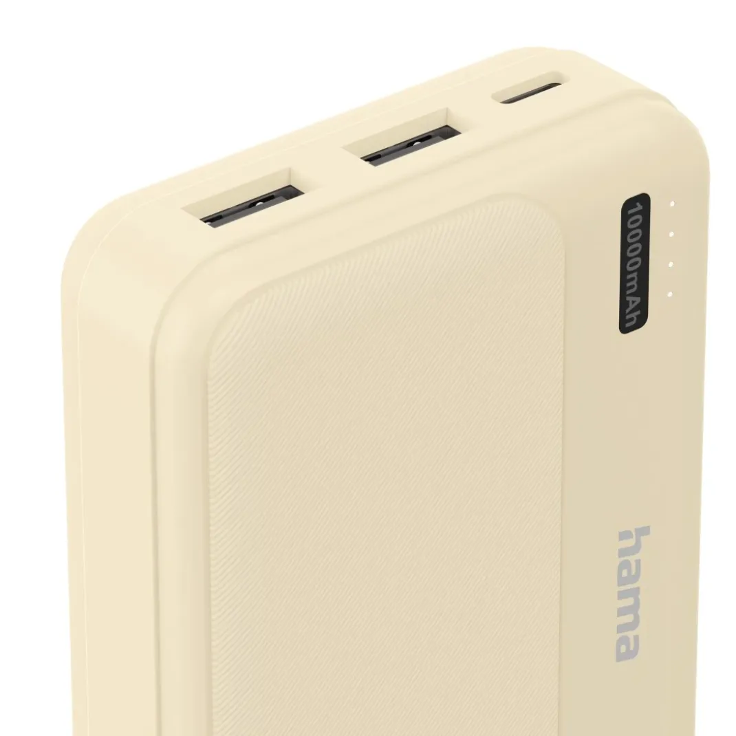 Power Pack "Pocket 10", 10000mAh, Ausgänge: 2x USB-A, Sand