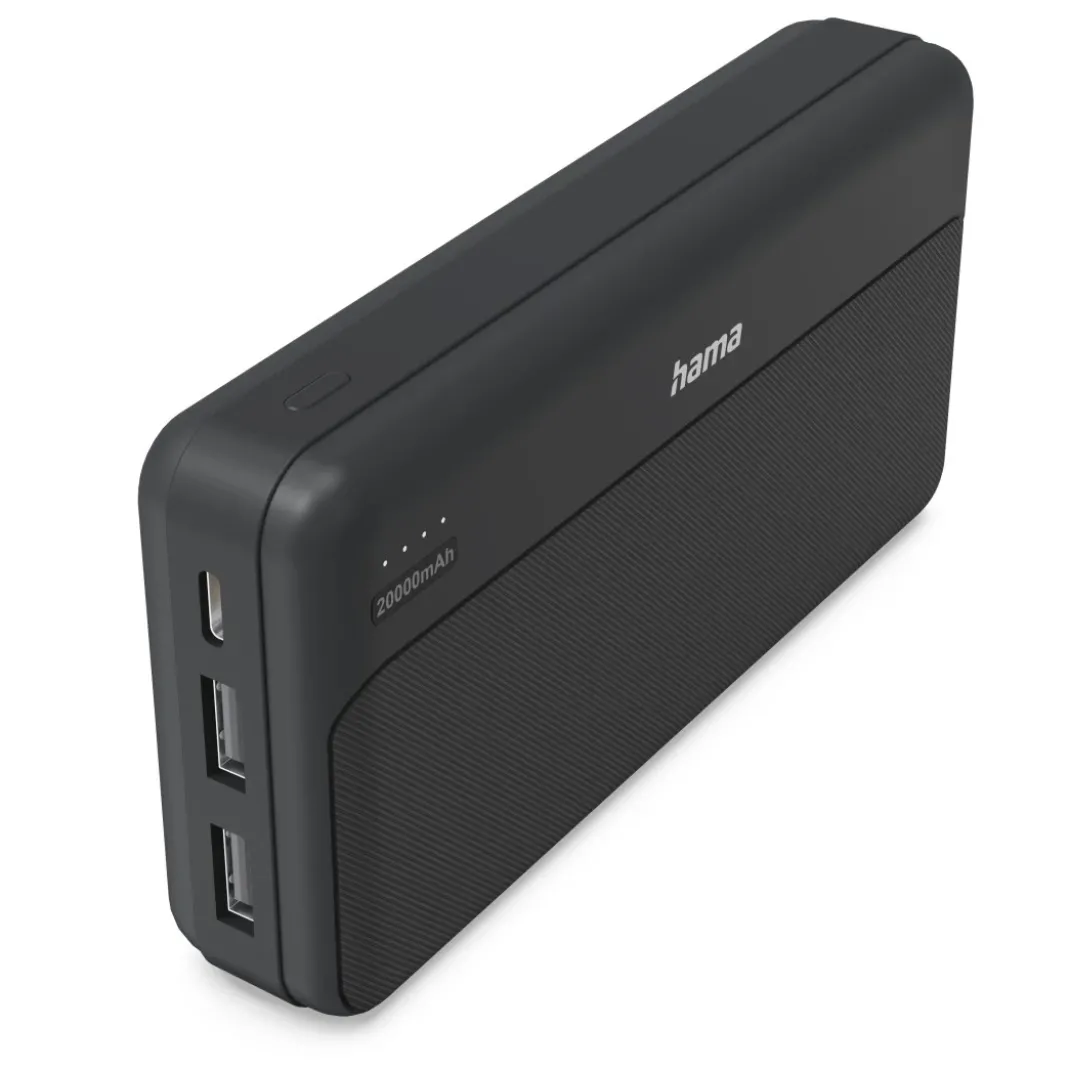 Power Pack "Pocket 20", 20000mAh, Ausgänge: 2x USB-A, Anthrazit