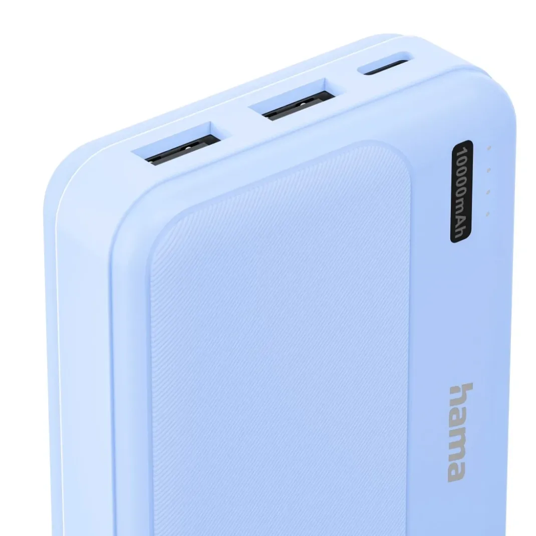 Power Pack "Pocket 10", 10000mAh, Ausgänge: 2x USB-A, Blau