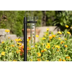 Regenmesser, analog, mit Halter, Transparent
