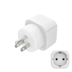 Reiseadapter Typ B, 3-polig, für USA, Kanada, Karibik und Ostasien