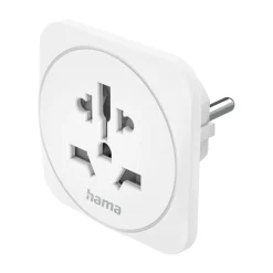 Reiseadapter Typ E und F, 3-polig, universal, Welt nach Europa, Weiß