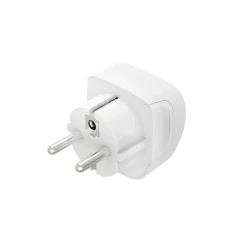 Reiseadapter Typ E und F, 3-polig, universal, Welt nach Europa, Weiß