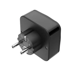 Reiseadapter Typ E/F, 3-polig, Welt nach EU, 1x USB-C, 1x USB-A, PD, 20W, S