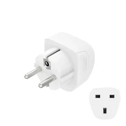 Reiseadapter Typ G, 3-polig, für Geräte aus England, Commonwealth und UK