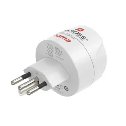 Reiseadapter Typ J, L, N, 3-polig, für die Schweiz, Italien und Brasilien