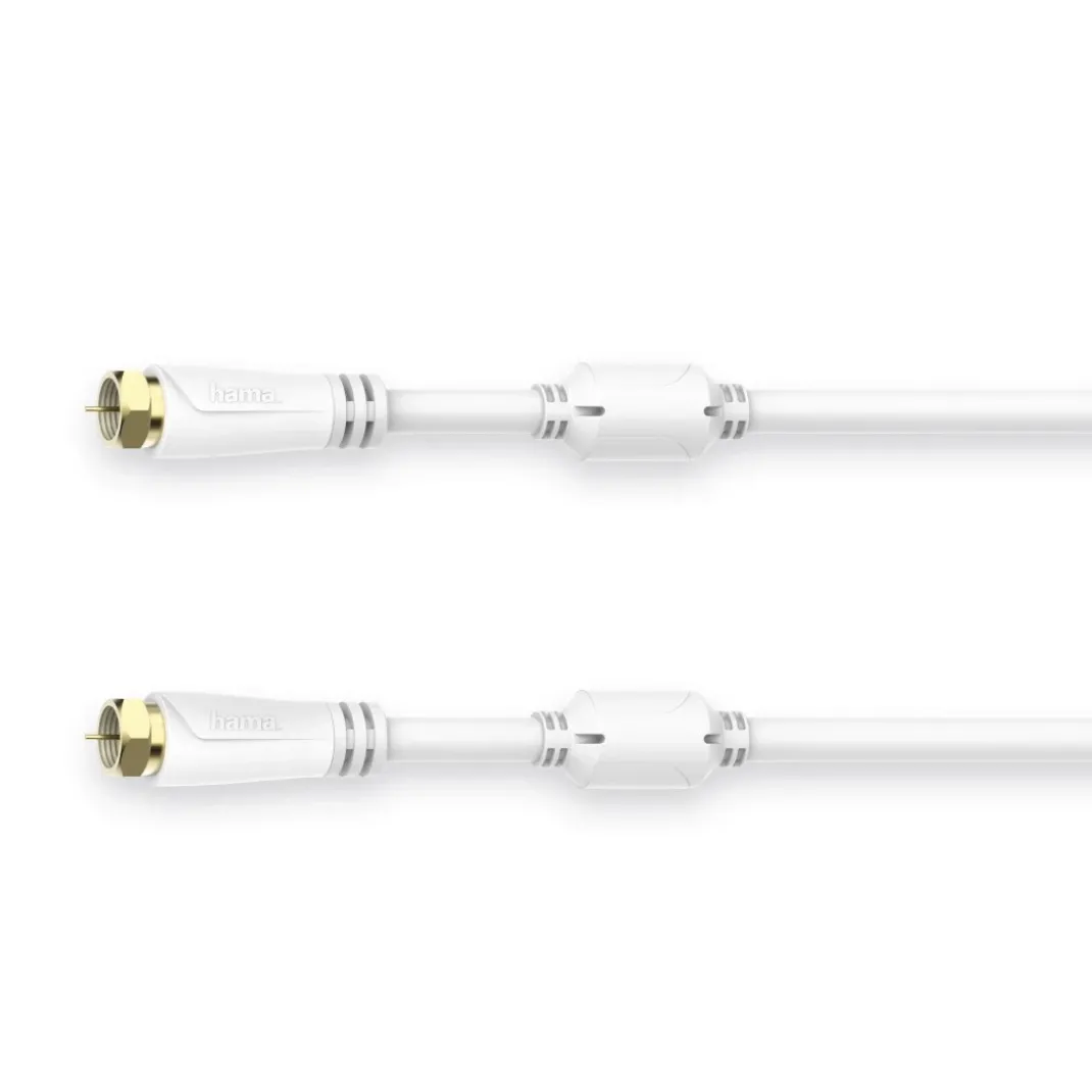 SAT-Anschlusskabel, F-Stecker - F-Stecker, vergoldet, 5,0 m, 100 dB