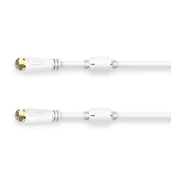 SAT-Anschlusskabel, F-Stecker - F-Stecker, vergoldet, 1,5 m, 100 dB