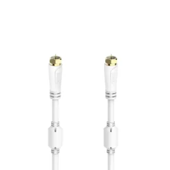 SAT-Anschlusskabel, F-Stecker - F-Stecker, vergoldet, 10,0 m, 100 dB