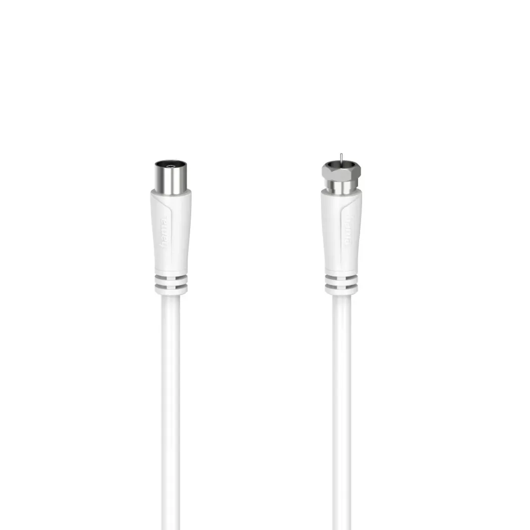 SAT-Anschlusskabel, F-Stecker - Koax-Kupplung, 3,0 m, 90 dB
