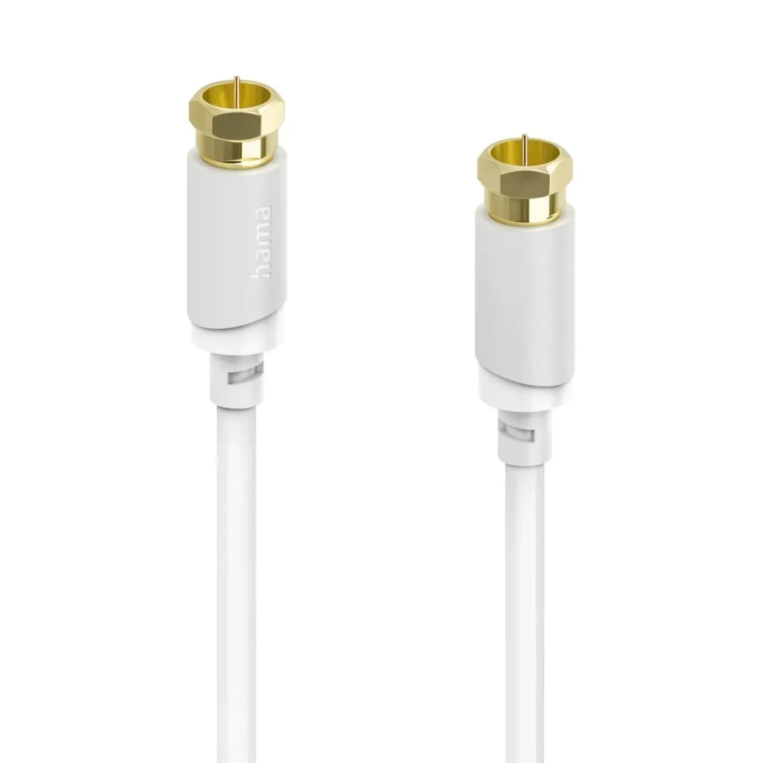 SAT-Anschlusskabel, F-Stecker - F-Stecker, vergoldet, 1,5 m, 120 dB