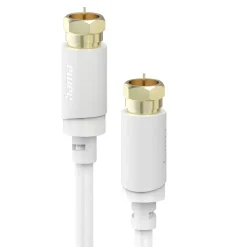 SAT-Anschlusskabel, F-Stecker - F-Stecker, vergoldet, 1,5 m, 120 dB