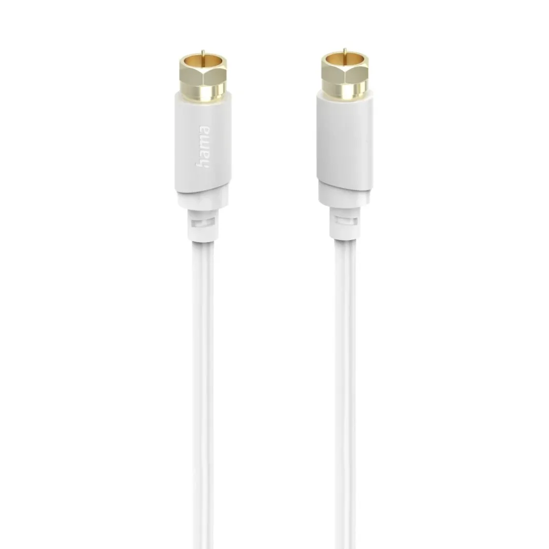 SAT-Anschlusskabel, F-Stecker - F-Stecker, vergoldet, 10,0 m, 120 dB