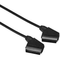 Scart-Verbindungskabel, Stecker - Stecker, 1,5 m, Schwarz