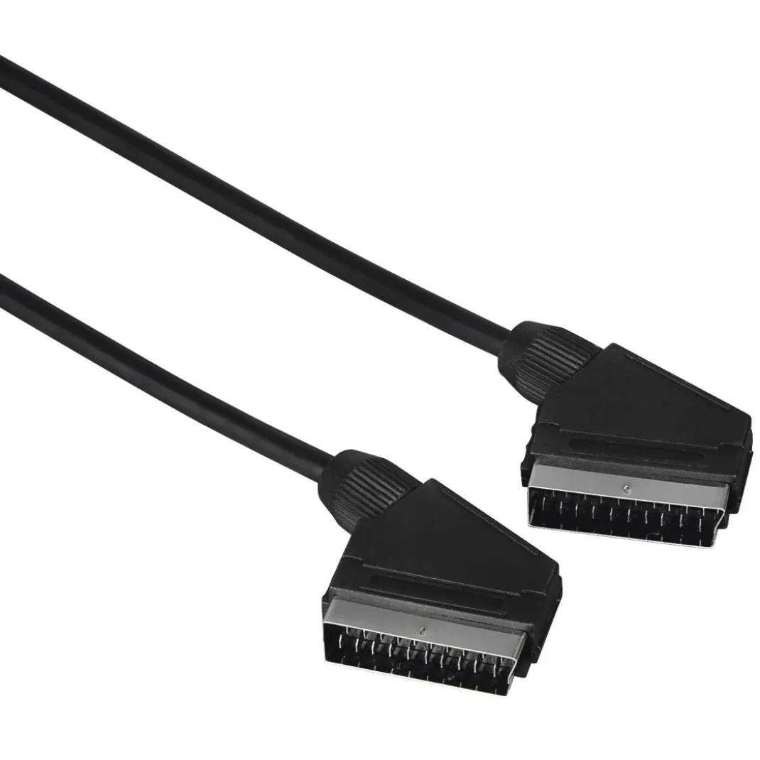 Scart-Verbindungskabel, Stecker - Stecker, 1,5 m, Schwarz