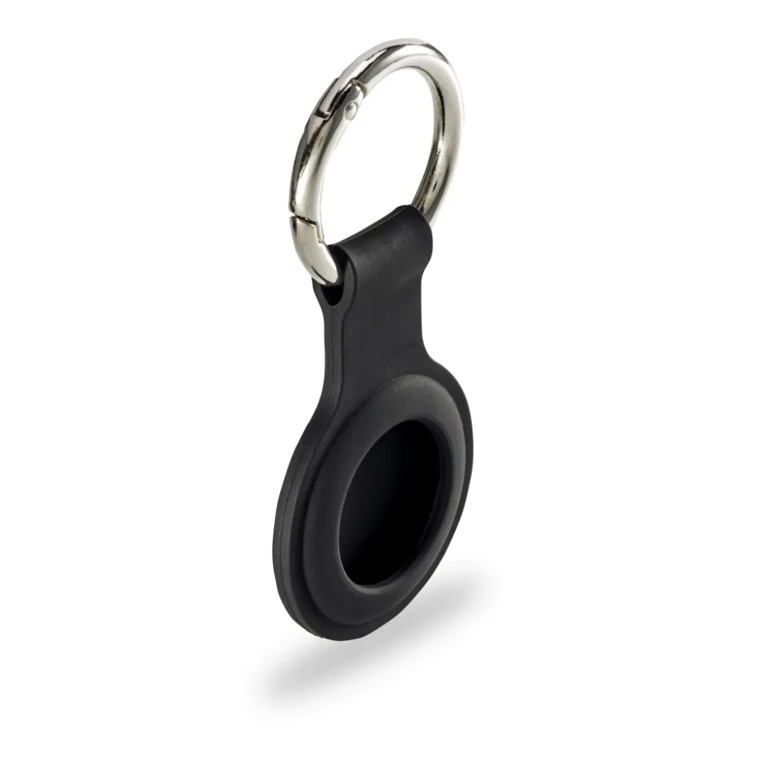 Schlüsselanhänger "Fantastic Feel" für Apple AirTag, Silikon-Look, Schwarz