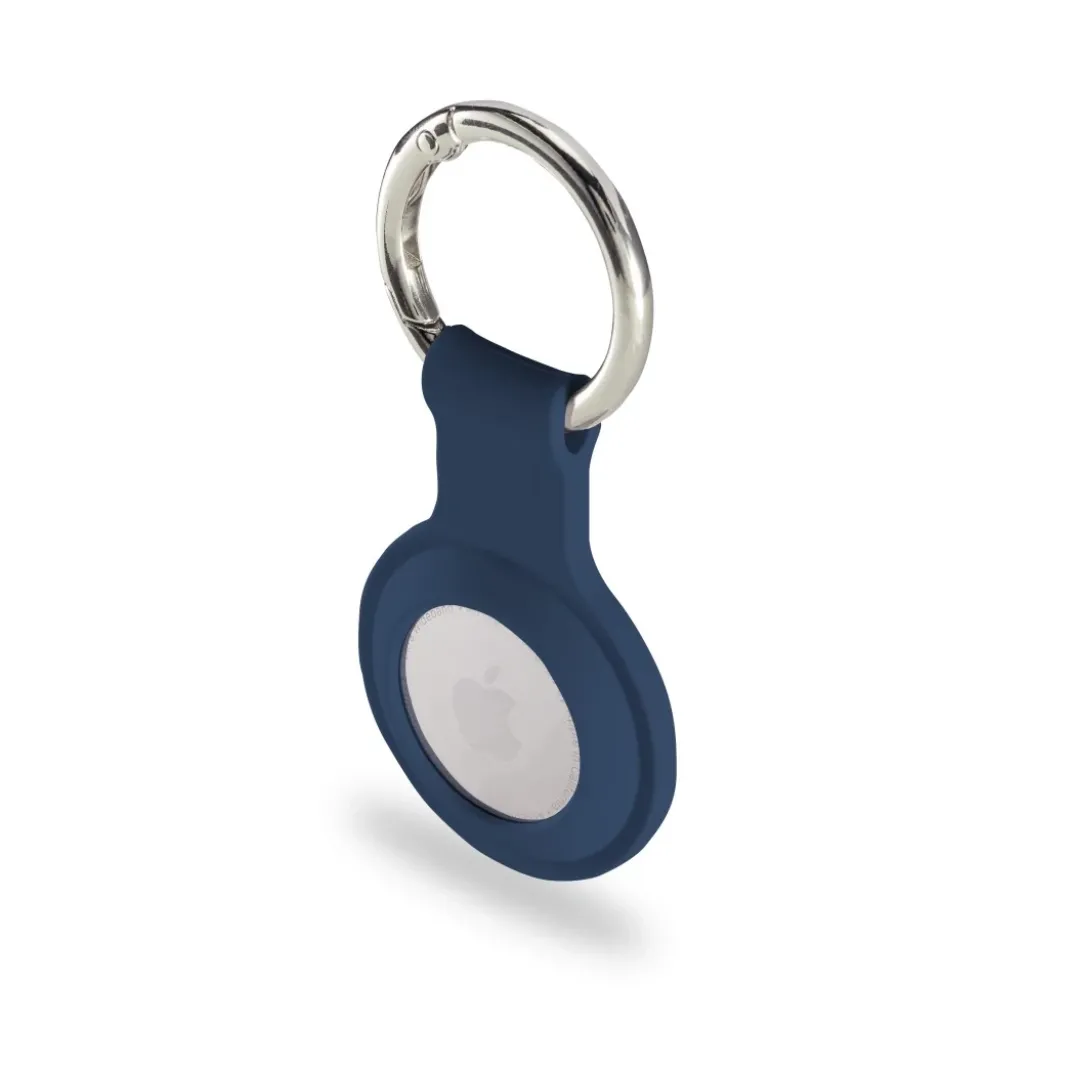 Schlüsselanhänger "Fantastic Feel" für Apple AirTag, Silikon-Look, Blau