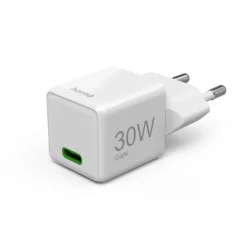 Schnellladegerät, GaN, USB-C, Super-Mini-Charger, PD, 30 W, Weiß