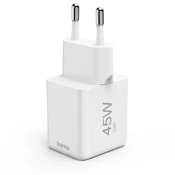 Schnellladegerät, GaN, USB-C, Super-Mini-Charger, PD, 45 W, Weiß