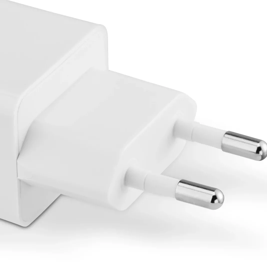 Schnellladegerät, GaN, 2x USB-C, 1x USB-A, Mini-Ladegerät, PD, 65 W, Weiß