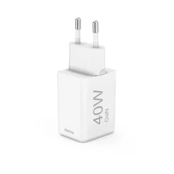 Schnellladegerät, GaN, 2x USB-C, Super-Mini-Ladegerät, PD, 40 W, Weiß