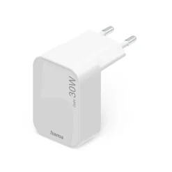 Schnellladegerät, GaN, 1x USB-C, faltbares Mini-Ladegerät, PD, 30 W, Weiß