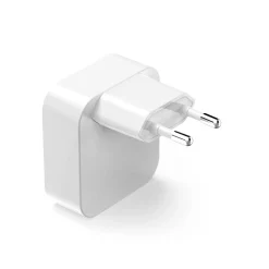 Schnellladegerät, GaN, 2x USB-C, faltbares Mini-Ladegerät, PD, 40 W, Weiß