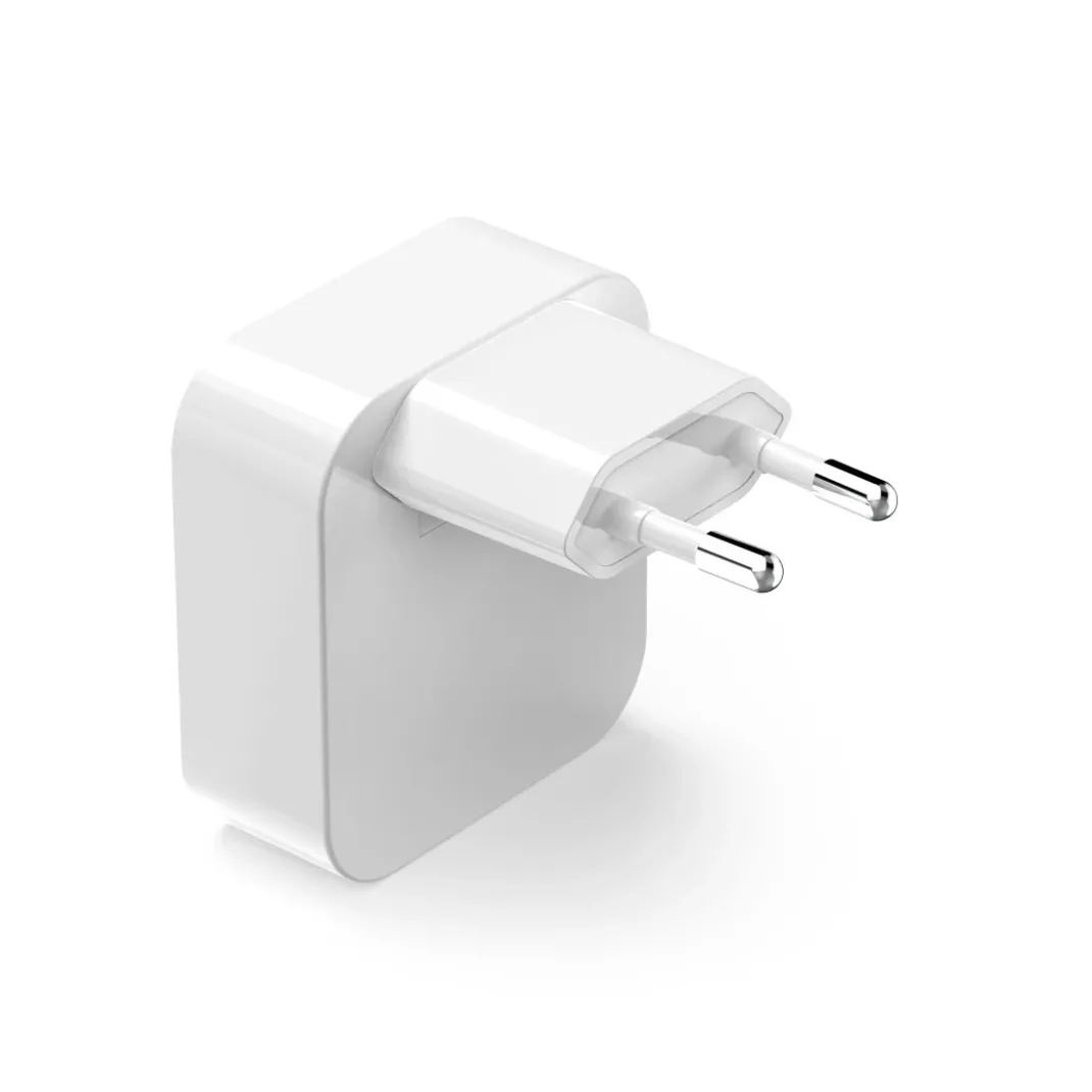 Schnellladegerät, GaN, 2x USB-C, faltbares Mini-Ladegerät, PD, 40 W, Weiß