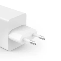 Schnellladegerät, GaN, 2x USB-C, 1x USB-A, Mini-Ladegerät, PD, 100 W, Weiß