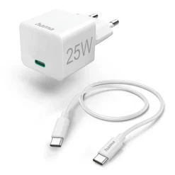 Schnellladegerät mit Ladekabel USB-C, Mini-Ladegerät, PD, 25 W, 1,5 m, WS
