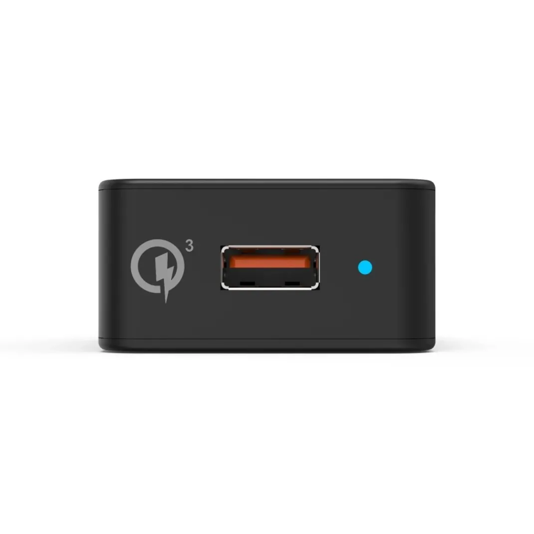 Schnellladegerät, USB-A, 19,5 W, Schwarz