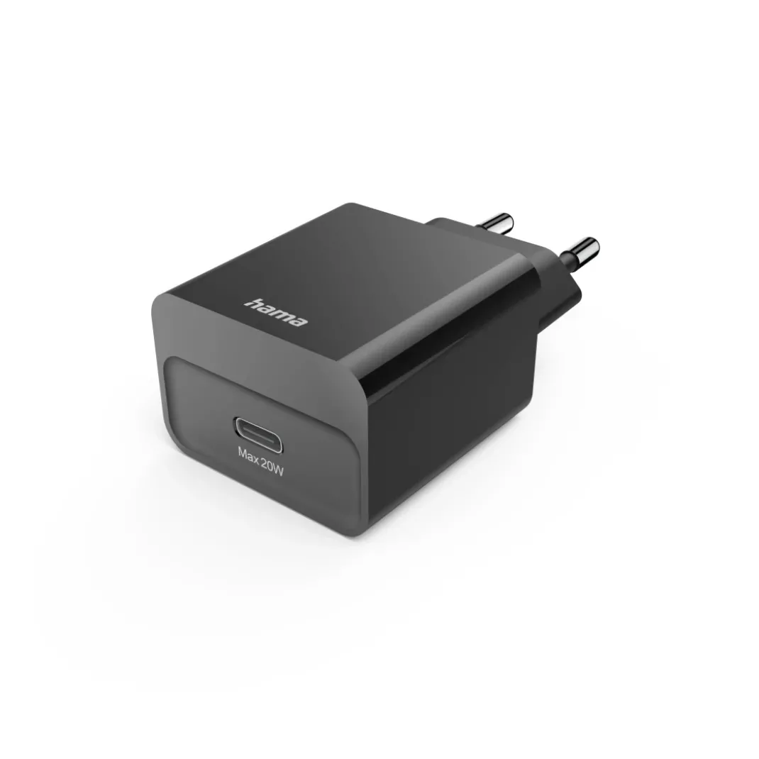 Schnellladegerät, USB-C, PD, 20 W, Schwarz