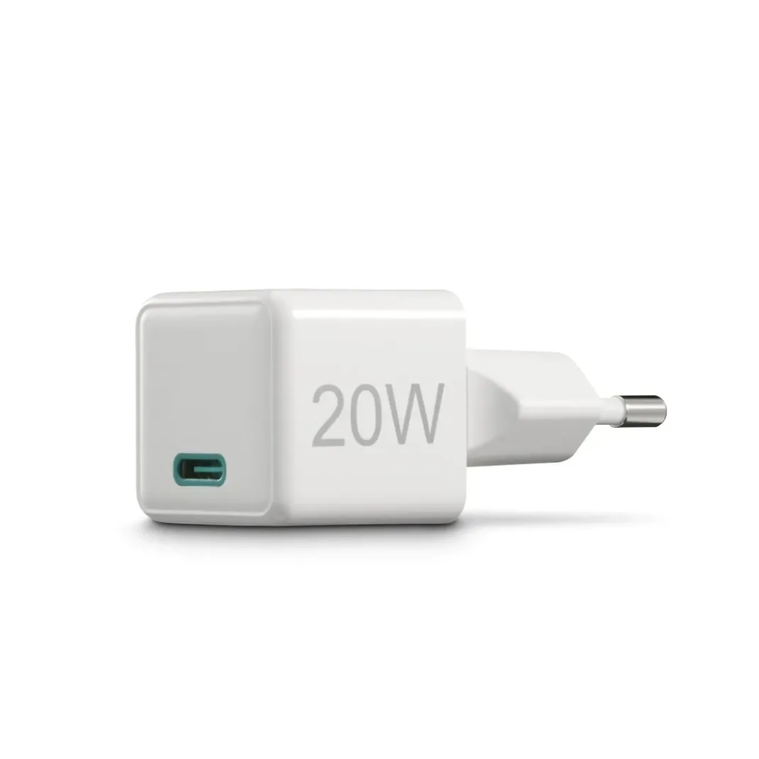 Schnellladegerät, USB-C, Super-Mini-Charger, PD, 20 W, Weiß