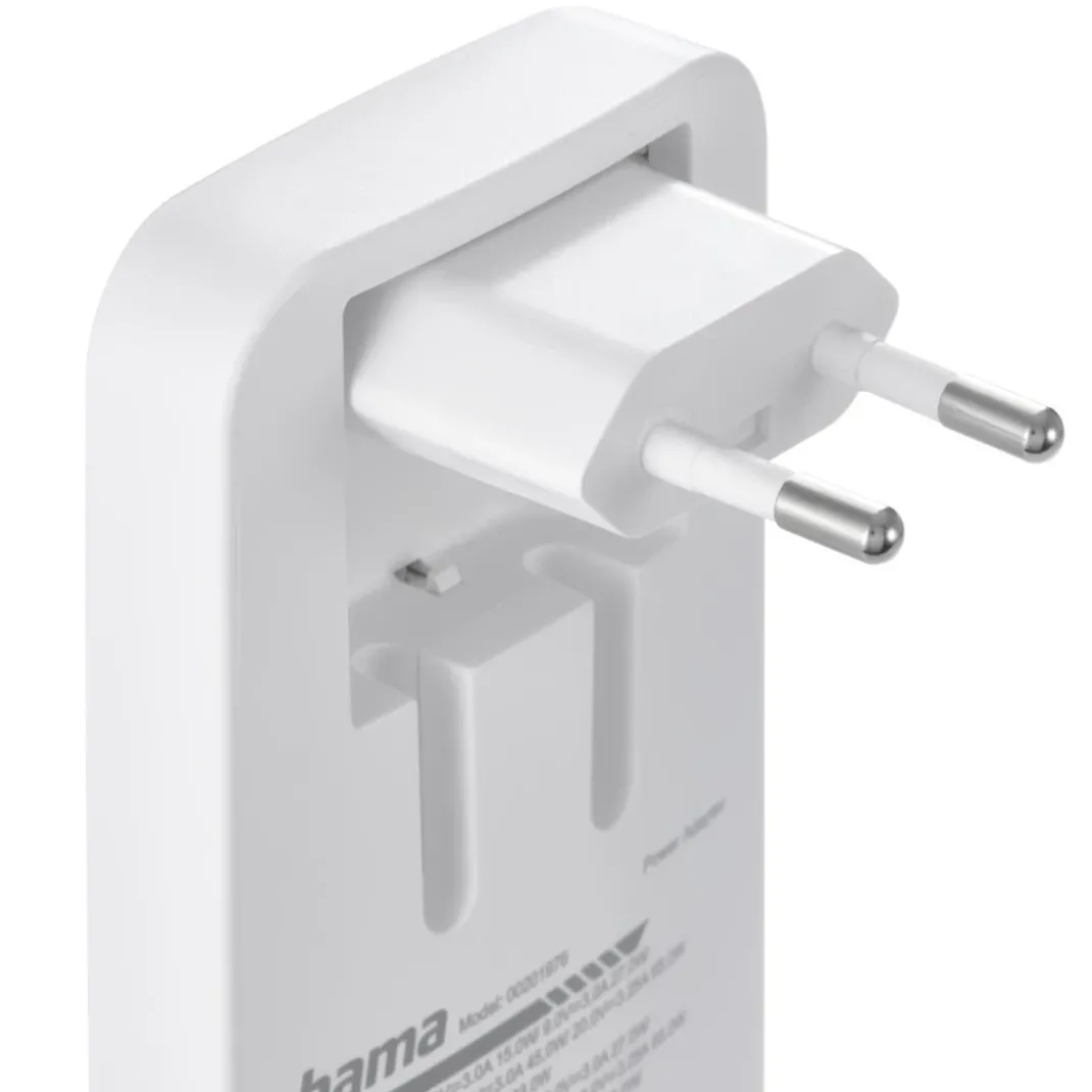 Schnellladegerät, 2x USB-C, 1x USB-A, flaches Mini-Ladegerät, PD, 65 W, WS