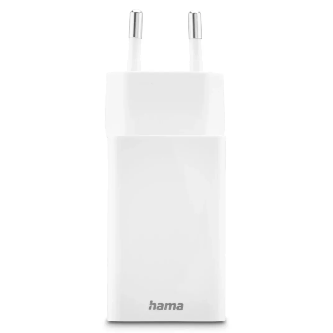Schnellladegerät, 1x USB-C, 1x USB-A, Mini-Ladegerät, PD, 45 W, Weiß