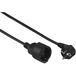 Schutzkontakt-Verlängerungskabel "Profi", 3 m, Schwarz