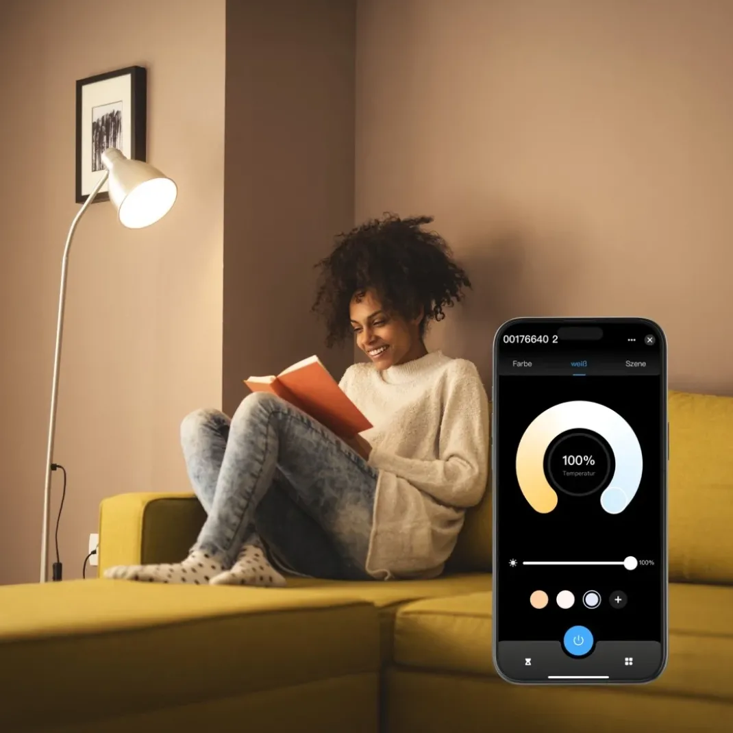 Smarte Lampe GU10, 4,9 W, LED, Matter, Reflektor, RGBW, dimmbar, mit App