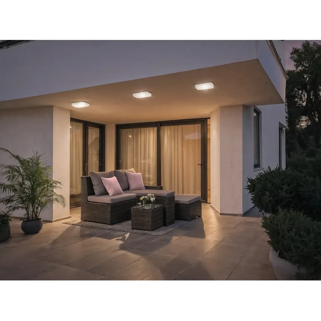 Smarte LED-Deckenleuchte, WLAN, Matter, RGBW, Sprach-/Appsteuerung, dimmbar