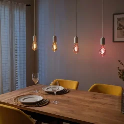 Smarte LED-Lampe, Matter, E27, Retro, Filament ST64, RGBW, dimmbar, mit App