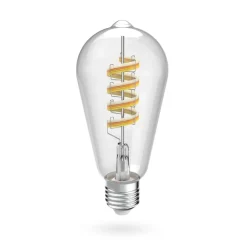 Smarte LED-Lampe, Matter, E27, Retro, Filament ST64, RGBW, dimmbar, mit App