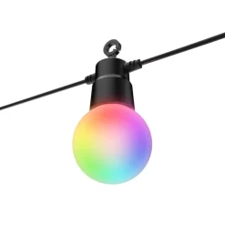 Smarte LED-Lichterkette, WLAN Lampenkette, außen IP44, Farbwechsel, 8 m