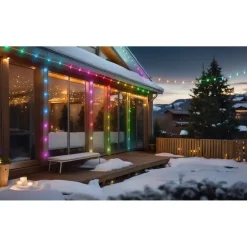 Smarte LED-Lichterkette, WLAN, Farbwechsel, dimmbar, außen IP65, 10m, Bunt
