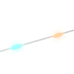 Smarte LED-Lichterkette, WLAN, Farbwechsel, dimmbar, außen IP65, 10m, Bunt