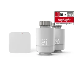 Smarte WLAN-Heizungssteuerung, 2x Smartes Heizkörperthermostat + Zentrale