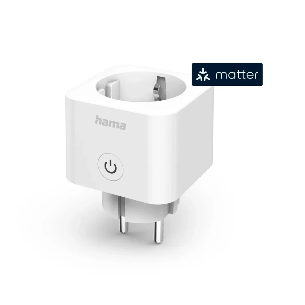 Smarte WLAN-Steckdose, Matter, sprach- u. appgesteuert, nachrüstbar, 3.680W