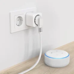 Smarte WLAN-Steckdose, Matter, sprach- u. appgesteuert, nachrüstbar, 3.680W