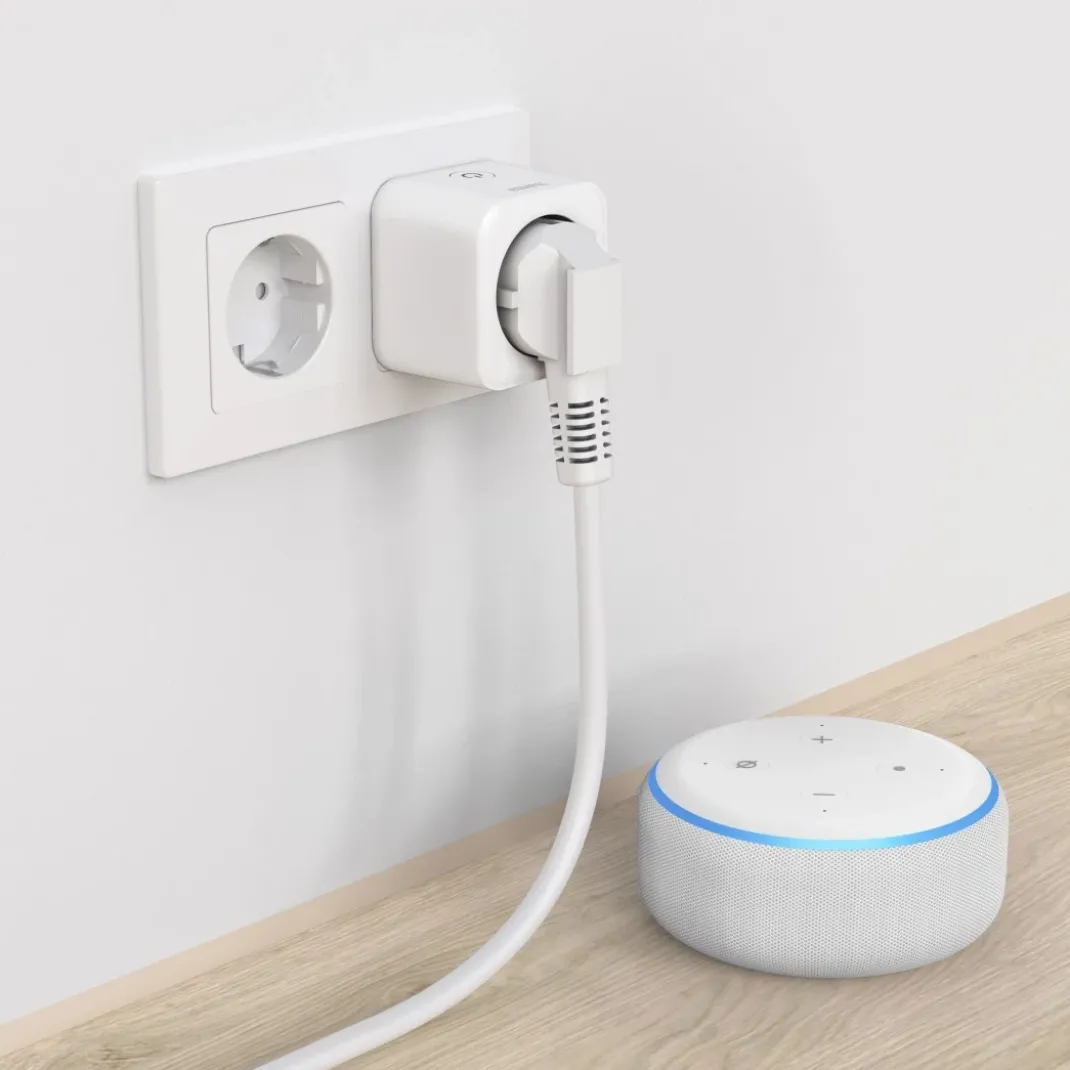 Smarte WLAN-Steckdose, Matter, sprach- u. appgesteuert, nachrüstbar, 3.680W